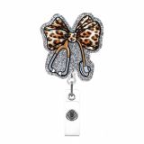 Brogue Knot Series Fun Snap Fastener Sparkling Stretch Clasp ID Card Holder Decorative Pin