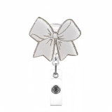 Brogue Knot Series Fun Snap Fastener Sparkling Stretch Clasp ID Card Holder Decorative Pin