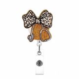 Brogue Knot Series Fun Snap Fastener Sparkling Stretch Clasp ID Card Holder Decorative Pin