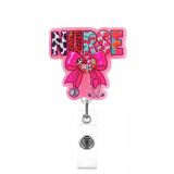 Brogue Knot Series Fun Snap Fastener Sparkling Stretch Clasp ID Card Holder Decorative Pin