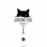 Cat-themed fun elastic closure cartoon decorative document folder CAT pull-tab pendant
