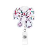 Brogue Knot Series Fun Snap Fastener Sparkling Stretch Clasp ID Card Holder Decorative Pin