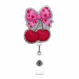 Brogue Knot Series Fun Snap Fastener Sparkling Stretch Clasp ID Card Holder Decorative Pin
