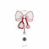 Brogue Knot Series Fun Snap Fastener Sparkling Stretch Clasp ID Card Holder Decorative Pin