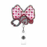 Brogue Knot Series Fun Snap Fastener Sparkling Stretch Clasp ID Card Holder Decorative Pin