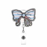 Brogue Knot Series Fun Snap Fastener Sparkling Stretch Clasp ID Card Holder Decorative Pin