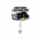 Cat-themed fun elastic closure cartoon decorative document folder CAT pull-tab pendant