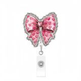 Brogue Knot Series Fun Snap Fastener Sparkling Stretch Clasp ID Card Holder Decorative Pin