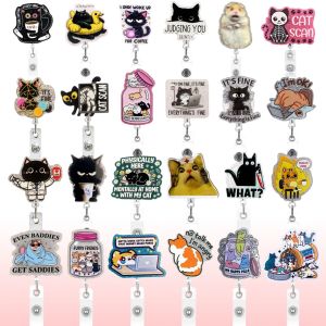 Cat-themed fun elastic closure cartoon decorative document folder CAT pull-tab pendant