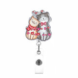 Cat-themed fun elastic closure cartoon decorative document folder CAT pull-tab pendant