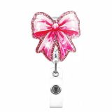 Brogue Knot Series Fun Snap Fastener Sparkling Stretch Clasp ID Card Holder Decorative Pin