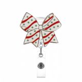 Brogue Knot Series Fun Snap Fastener Sparkling Stretch Clasp ID Card Holder Decorative Pin