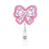 Brogue Knot Series Fun Snap Fastener Sparkling Stretch Clasp ID Card Holder Decorative Pin