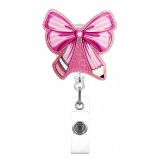 Brogue Knot Series Fun Snap Fastener Sparkling Stretch Clasp ID Card Holder Decorative Pin