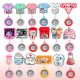 Cute cartoon nurse doctor fun rocking music stretchable wall clock creative badge identification case pocket watch