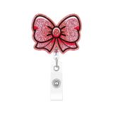 Brogue Knot Series Fun Snap Fastener Sparkling Stretch Clasp ID Card Holder Decorative Pin
