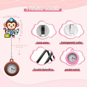 Nurse doctor Yilakou glittering powder elastic badge pendant creative name tag pocket watch