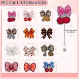 Brogue Knot Series Fun Snap Fastener Sparkling Stretch Clasp ID Card Holder Decorative Pin
