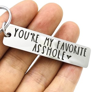 Titanium Steel Personalized Cute Engraved Keychain - Valentine's Day, Christmas, Gratitude, Motivation, and Appreciation Gifts