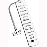 Stainless steel bookmark inspirational creative engraved bookmark Thanksgiving Christmas colleagues friends gifts