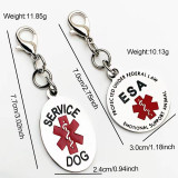 Double Snake Staff Pendant Medical Logo Snake Staff Stainless Steel Keychain Hanging