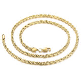 60cm Stainless steel square pearl chain keel chain Fried Dough Twists chain chain chain necklace