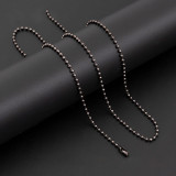 60cm Stainless steel square pearl chain keel chain Fried Dough Twists chain chain chain necklace