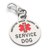 Double Snake Staff Pendant Medical Logo Snake Staff Stainless Steel Keychain Hanging