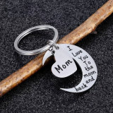 Moon accessories hanging buckle stainless steel keychain car key modern simple heart-shaped design