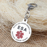 Double Snake Staff Pendant Medical Logo Snake Staff Stainless Steel Keychain Hanging