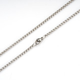 60cm Stainless steel square pearl chain keel chain Fried Dough Twists chain chain chain necklace