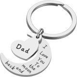Moon accessories hanging buckle stainless steel keychain car key modern simple heart-shaped design