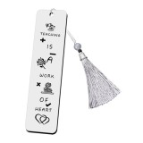 Stainless steel bookmark inspirational creative engraved bookmark Thanksgiving Christmas colleagues friends gifts