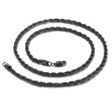 60cm Stainless steel square pearl chain keel chain Fried Dough Twists chain chain chain necklace