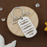 Keychain stainless steel heart-shaped pendant keychain