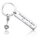 Customized keychain pendant for girlfriends and couples, stainless steel fashionable keychain hanging