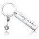 Customized keychain pendant for girlfriends and couples, stainless steel fashionable keychain hanging