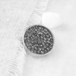 20mm snaps gray Rhinestones Chunks Poppers With High Quality Bottom
