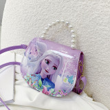 Princess style handbag, cute cartoon fashion for girls, one shoulder diagonal cross bag, casual outdoor wallet
