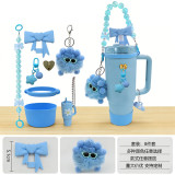 Water Cup Accessories Set Suitable for 40oz Bow Straw Cap Cup Set Hair Ball Pendant