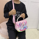 Children's handbag  new model for girls' outings, crossbody machine embroidery style, girls' handbag