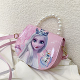 Princess style handbag, cute cartoon fashion for girls, one shoulder diagonal cross bag, casual outdoor wallet