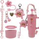 Water Cup Accessories Set Suitable for 40oz Bow Straw Cap Cup Set Hair Ball Pendant
