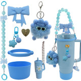 Water Cup Accessories Set Suitable for 40oz Bow Straw Cap Cup Set Hair Ball Pendant