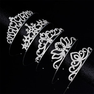 Children's Crown Hair Hoop, Little Girl, Princess Hair Bundle, Crown, Children's Performance Hair Accessories, Diamond Alloy Head Accessories