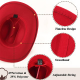 Western cowboy hat with rhinestone wide edge flash denim hat for men and women, party travel jazz hat