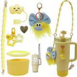 Water Cup Accessories Set Suitable for 40oz Bow Straw Cap Cup Set Hair Ball Pendant