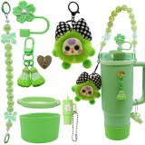 Water Cup Accessories Set Suitable for 40oz Bow Straw Cap Cup Set Hair Ball Pendant