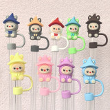 Cartoon straws, straw sleeves, water cup accessories, canvas straw caps