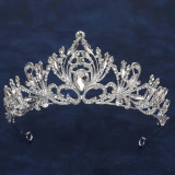 Wedding Crown Headpiece for Bride Baroque Korean Style Water Crystal Princess Queen Crown Birthday Hair Accessory for Wedding Dress